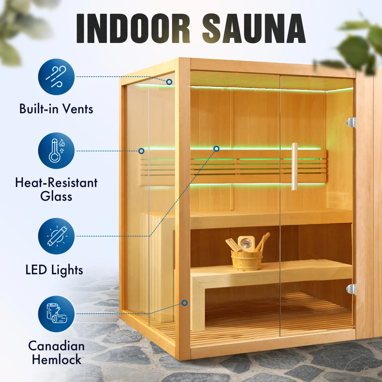 Hemlock indoor sauna 7