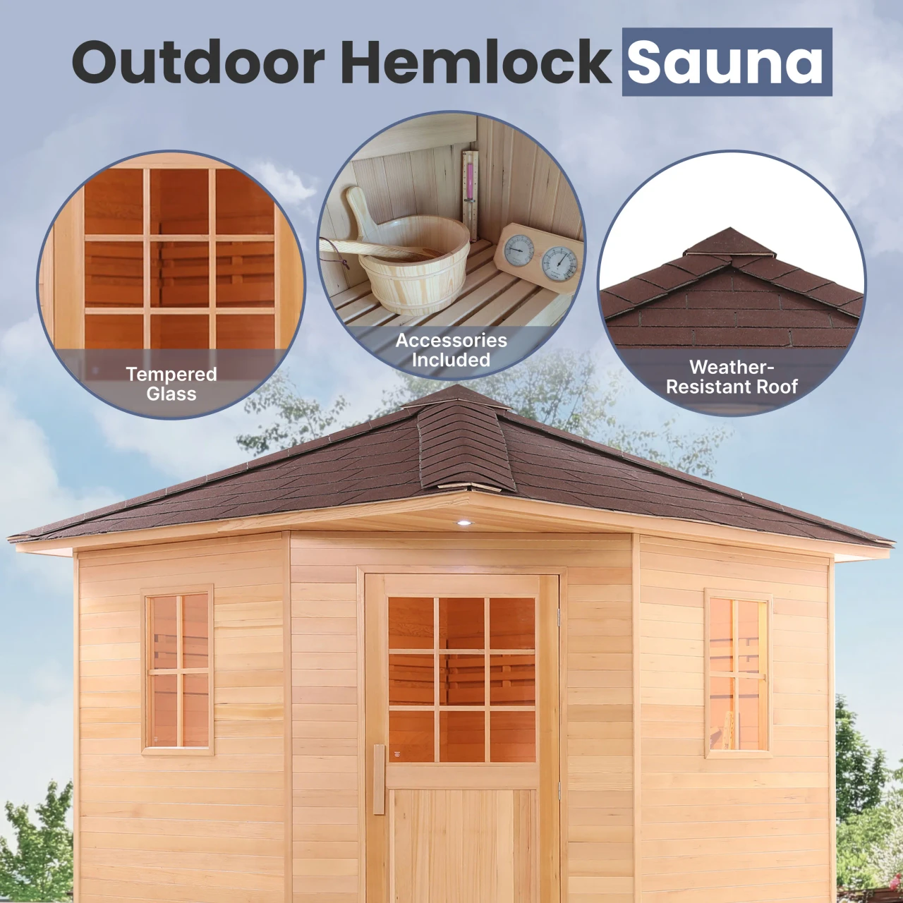 Hemlock Cabin sauna exterior