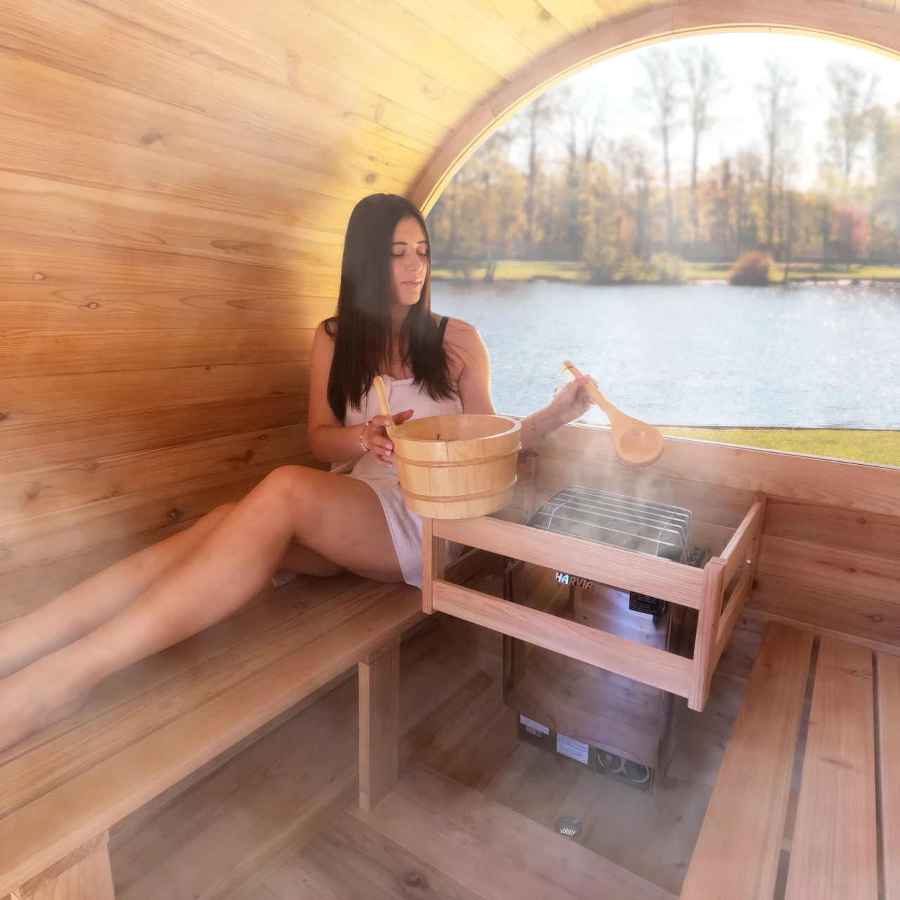 Liatris barrel sauna interior