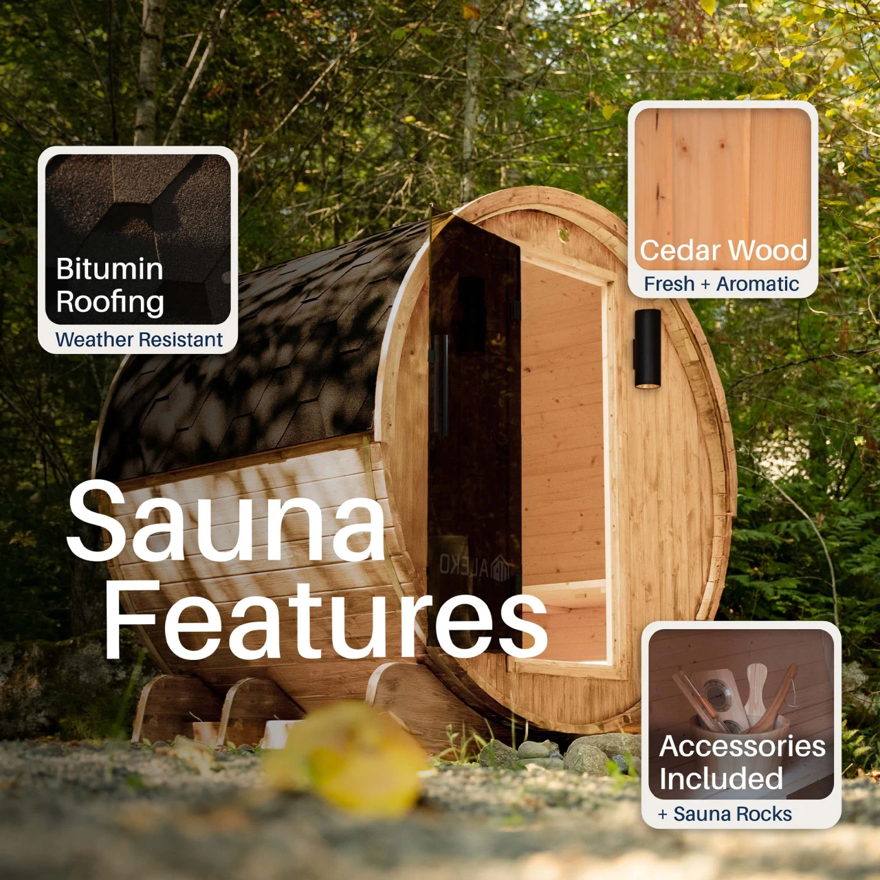 Liatris barrel sauna view