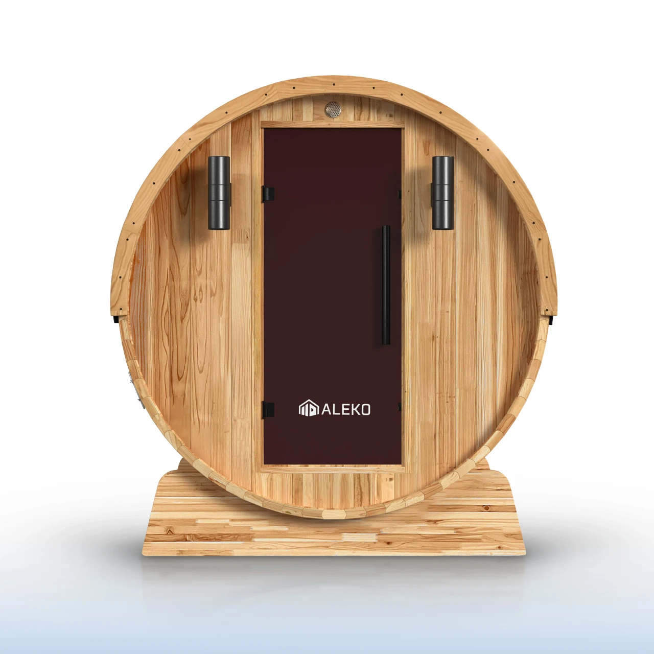 Liatris barrel sauna front view