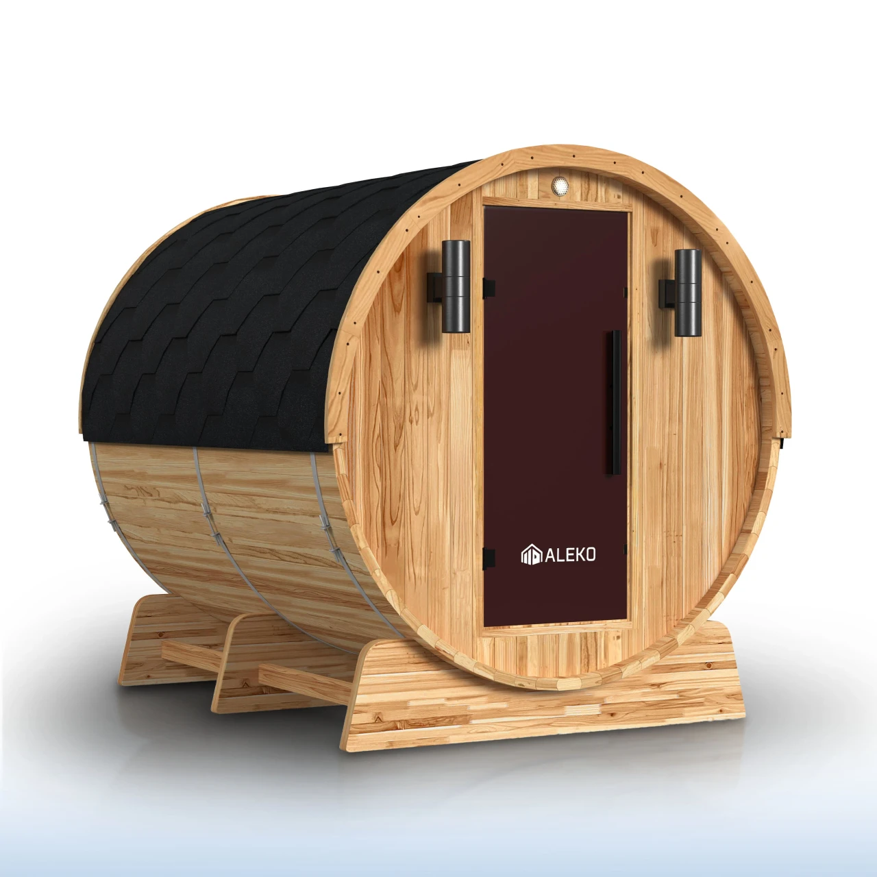 Liatris barrel sauna exterior