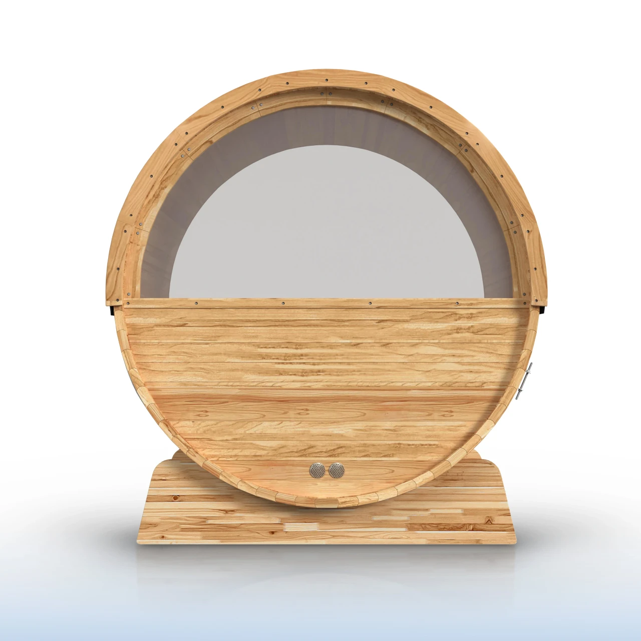 Liatris barrel sauna side view