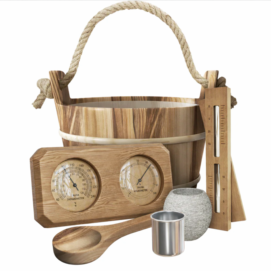 Cedar sauna installation