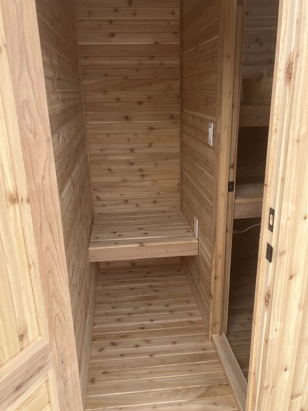 Cedar Built Vineyard Sauna detail