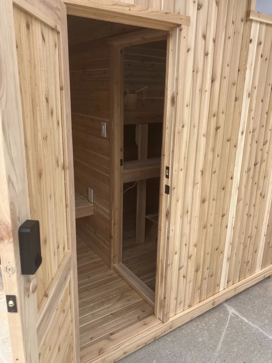 Cedar Built Vineyard Sauna detail